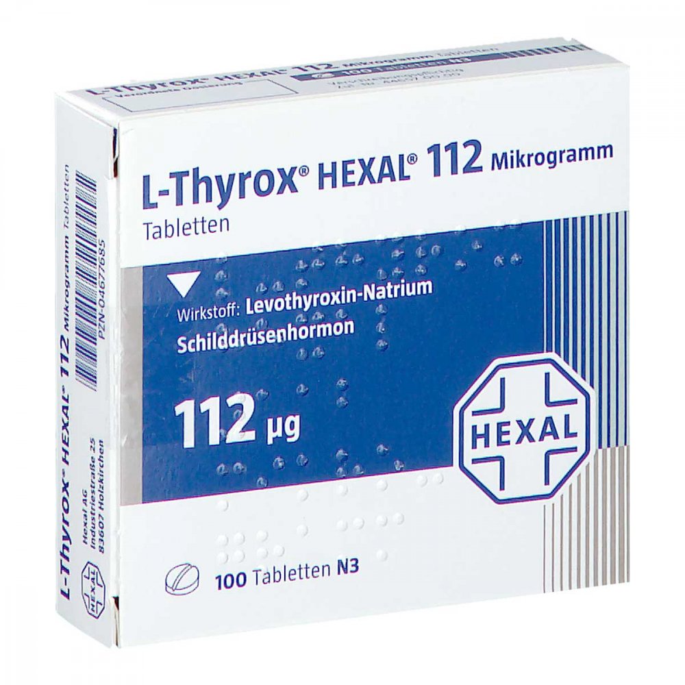 L-Thyrox Hexal 112 Mikrogramm Tabletten (100 stk)