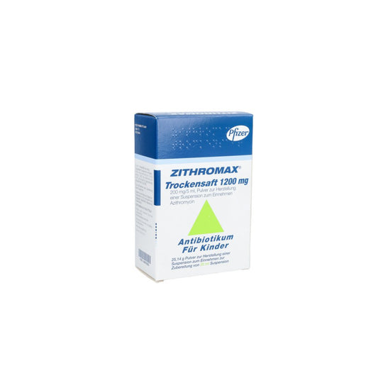 Das Produktfoto zeigt Zithromax Trockensaft Kinder Von 26-45 Kg (30 ml) PZN 04678503