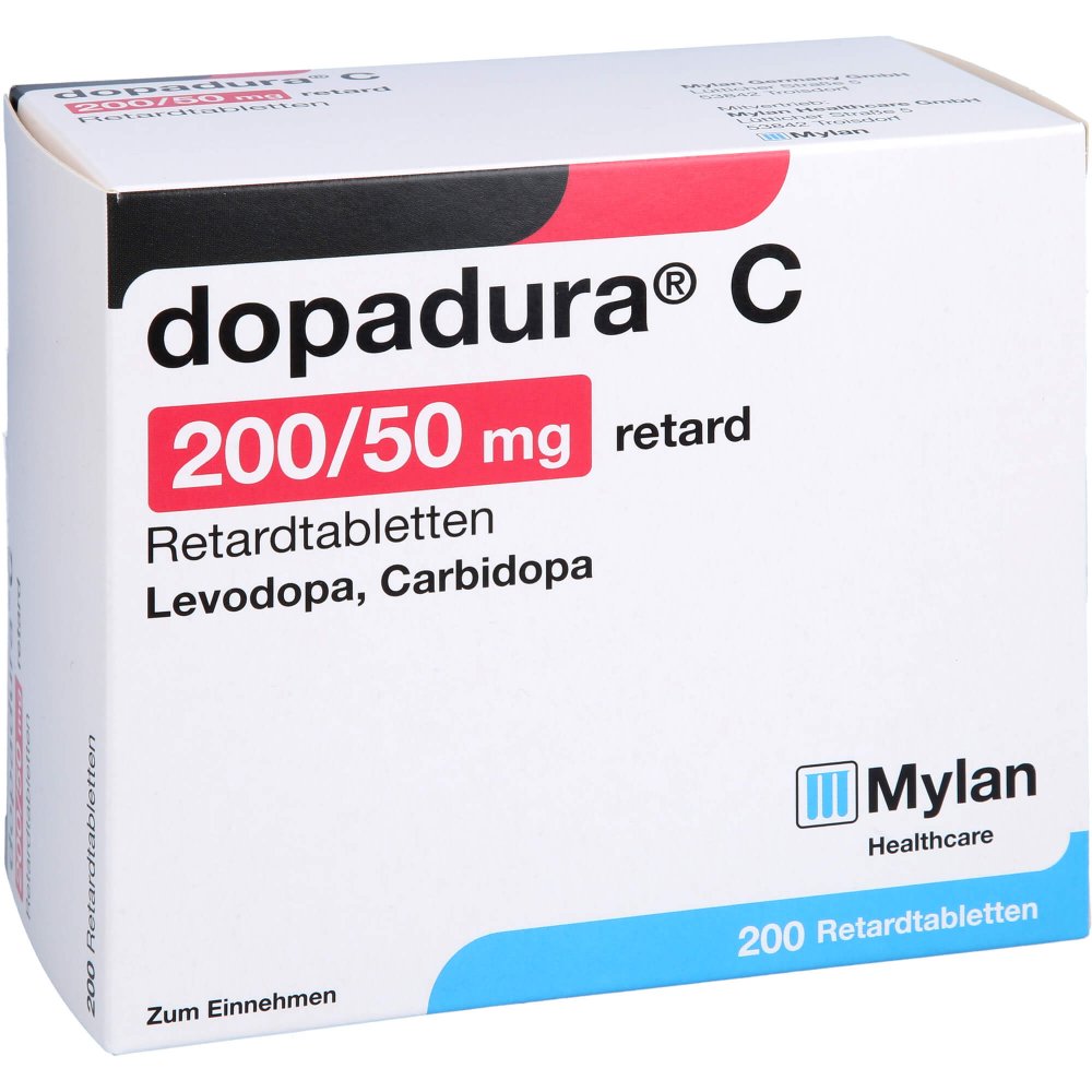 Das Produktfoto zeigt Dopadura C 200/50 Mg Retard Tabl. (200 stk) PZN 04682025