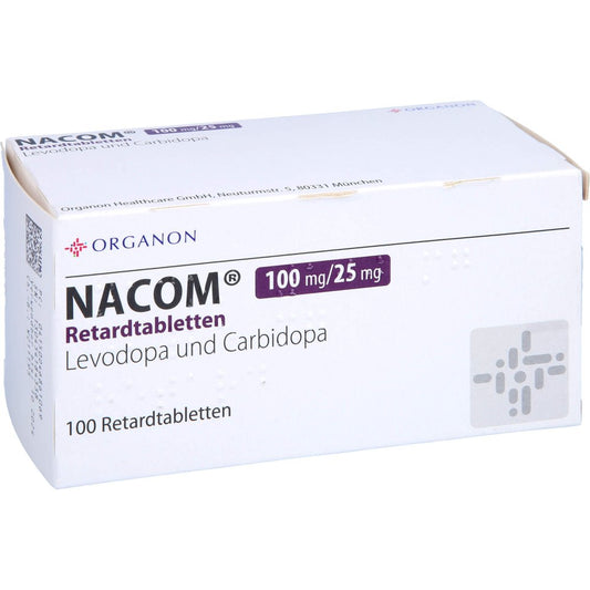 Das Produktfoto zeigt Nacom 100 Mg/25 Mg Retardtabletten (100 stk) PZN 04686106
