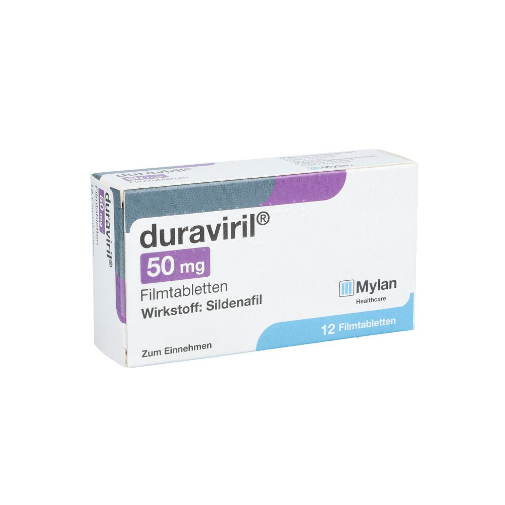 Das Produktfoto zeigt Duraviril 50 Mg Filmtabletten (12 stk) PZN 04704152