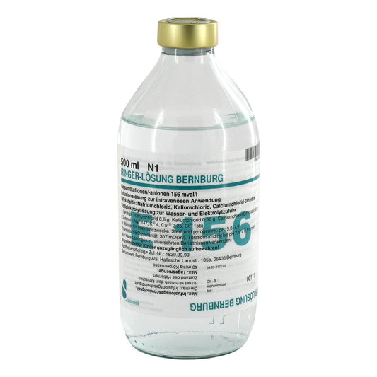 Das Produktfoto zeigt Ringer Lösung Bernburg (500 ml) PZN 04747612