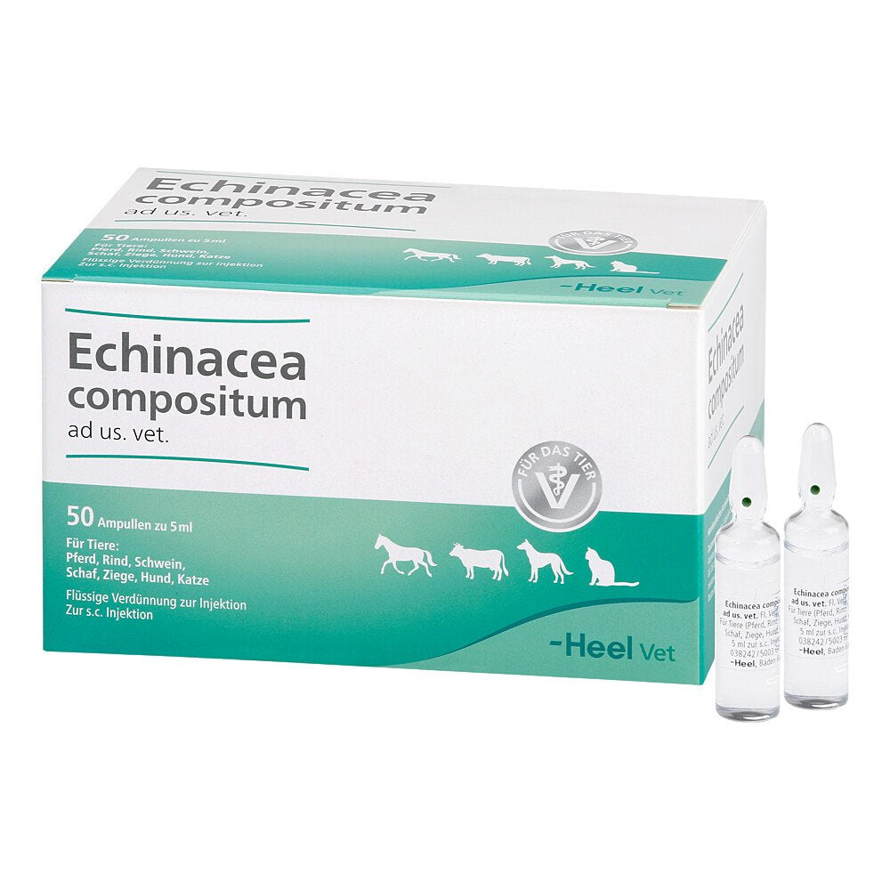 Das Produktfoto zeigt Echinacea Compositum Ad Us.Vet.Ampullen (50 stk) PZN 04749485