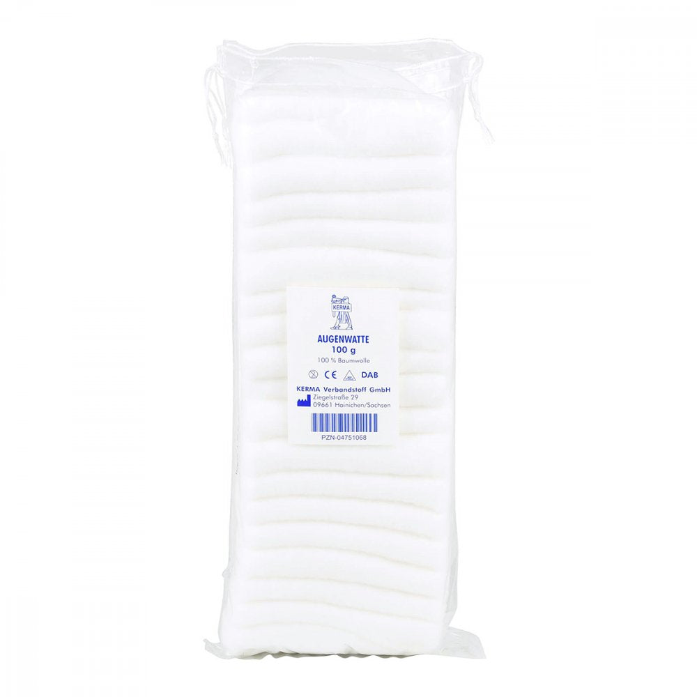 Das Produktfoto zeigt Augenwatte Bw Zickzack (100 g) PZN 04751068