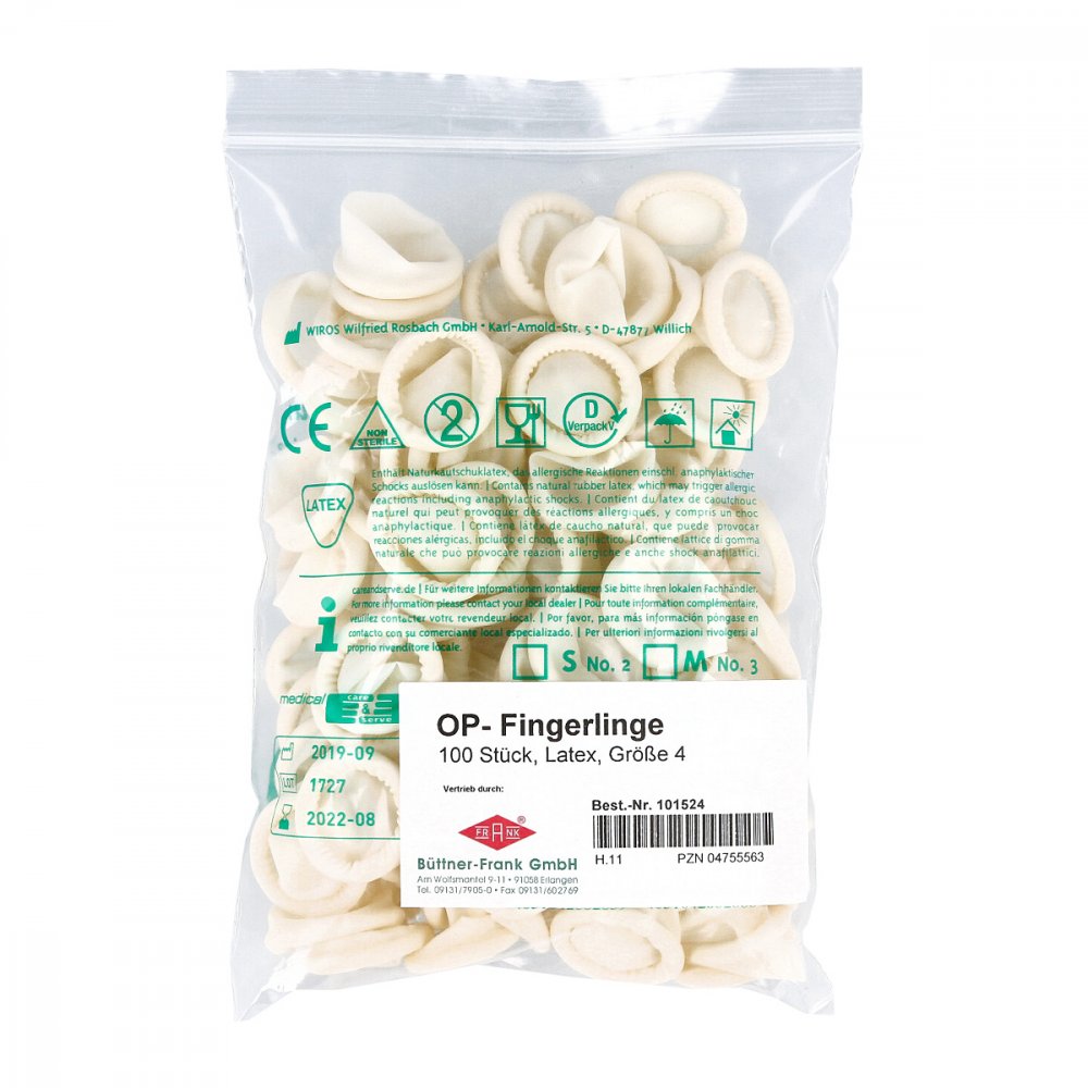 Das Produktfoto zeigt Op-Fingerling Gr.4 (100 stk) PZN 04755563