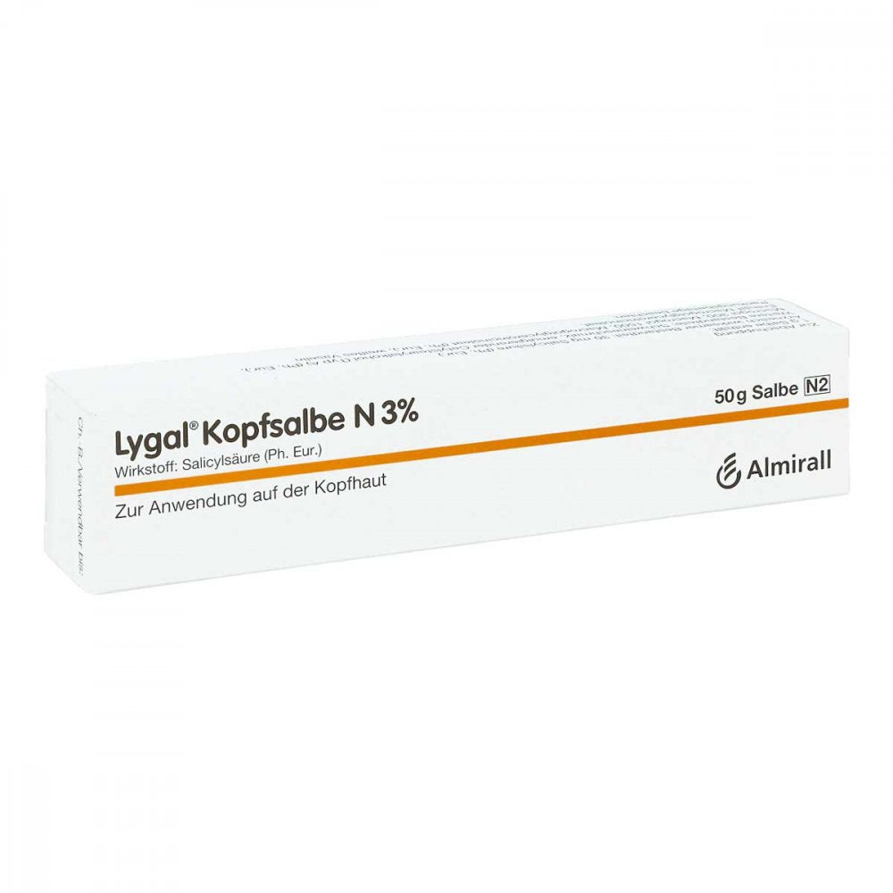 Das Produktfoto zeigt Lygal Kopfsalbe N (50 g) PZN 04758774