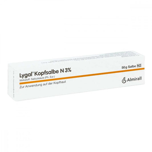 Das Produktfoto zeigt Lygal Kopfsalbe N (50 g) PZN 04758774