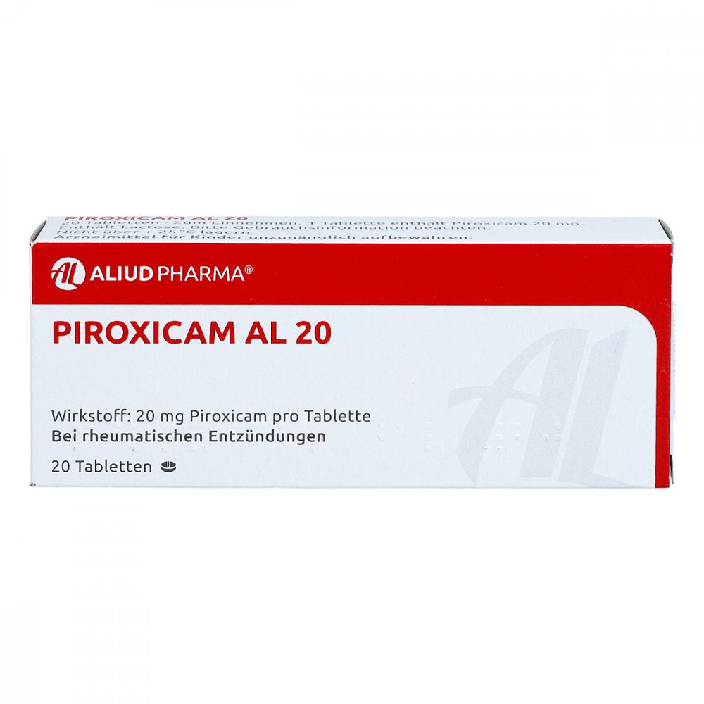 Das Produktfoto zeigt Piroxicam Al 20 Tabletten (20 stk) PZN 04765745
