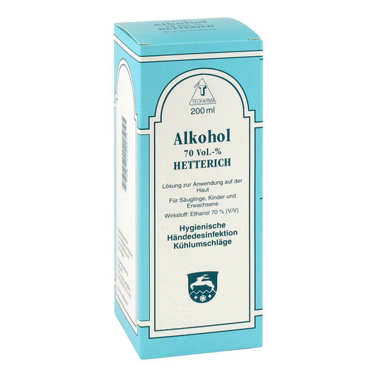 Alkohol 70% V/V Hetterich (200 ml)
