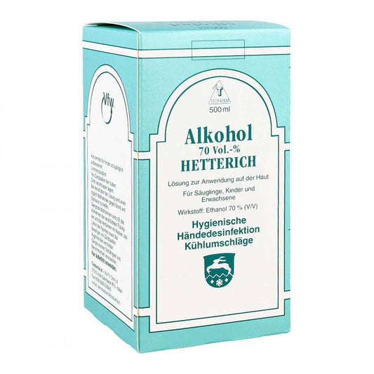 Alkohol 70% V/V Hetterich (500 ml)