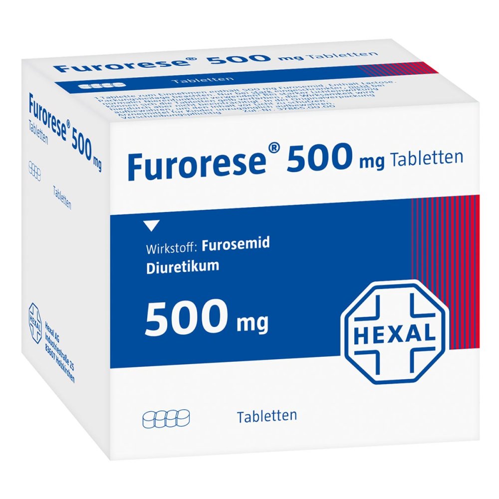 Das Produktfoto zeigt Furorese 500 Mg Tabletten (50 stk) PZN 04799804