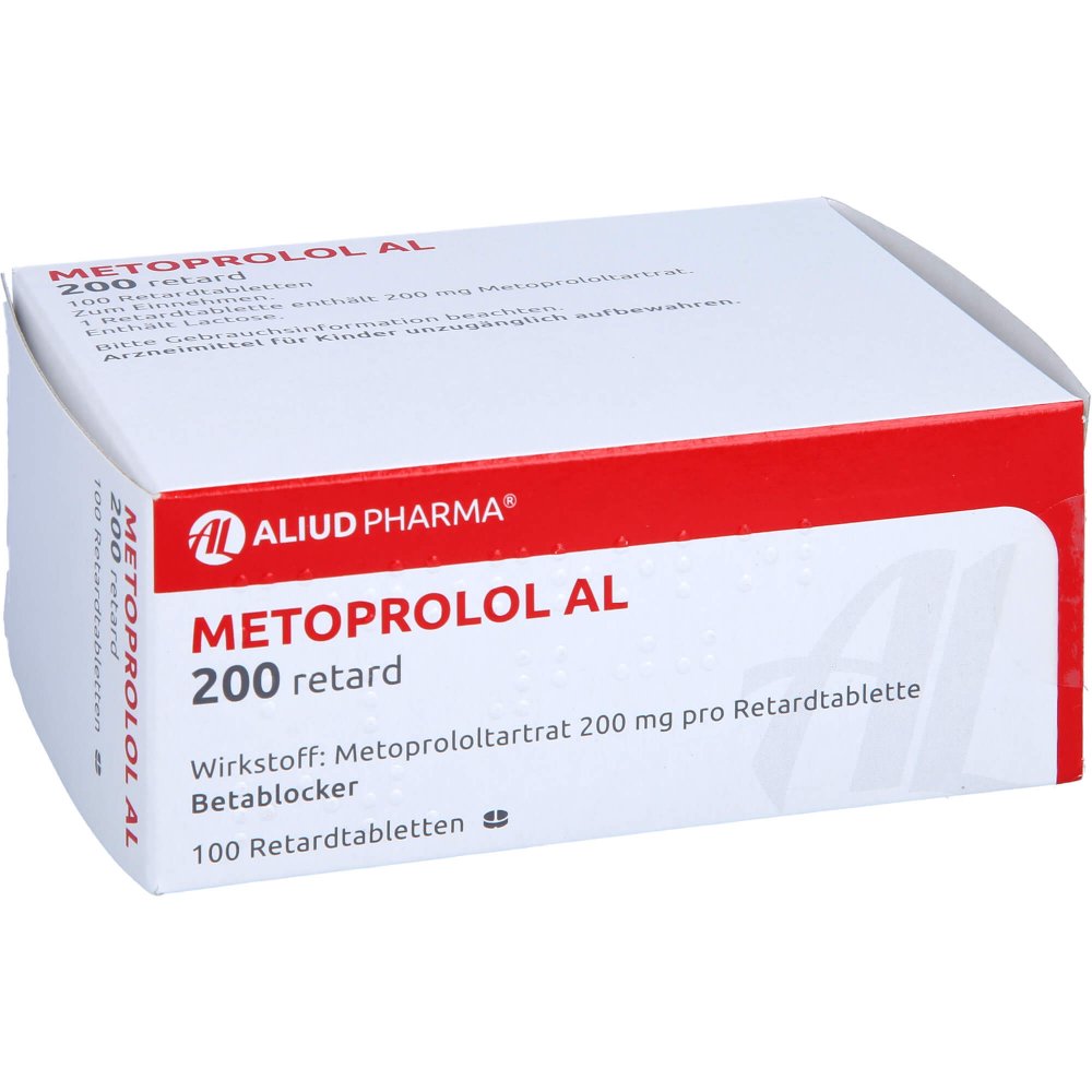Metoprolol Al 200 Retard Tabl. (100 stk)