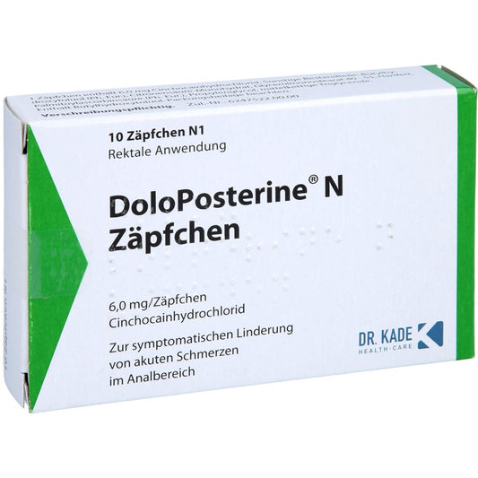 Das Produktfoto zeigt Doloposterine N Zäpfchen (10 stk) PZN 04801027