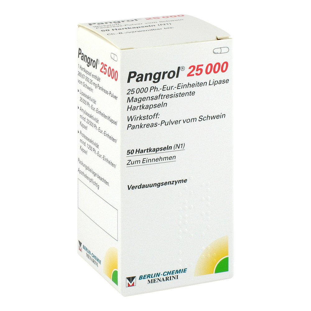 Pangrol 25.000 Hartkps.M.Magensaftr.Überz.Pell. (50 stk)