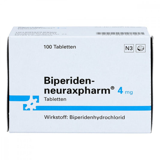 Das Produktfoto zeigt Biperiden-Neuraxpharm 4 Mg Tabletten (100 stk) PZN 04815348