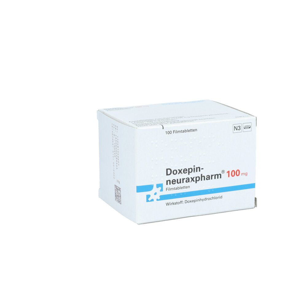 Das Produktfoto zeigt Doxepin-Neuraxpharm 100 Mg Filmtabletten (100 stk) PZN 04815466