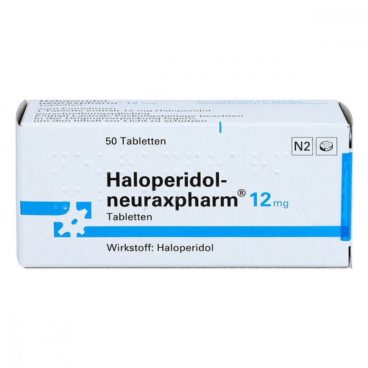 Das Produktfoto zeigt Haloperidol-Neuraxp. 12 Mg Tabletten (50 stk) PZN 04815503