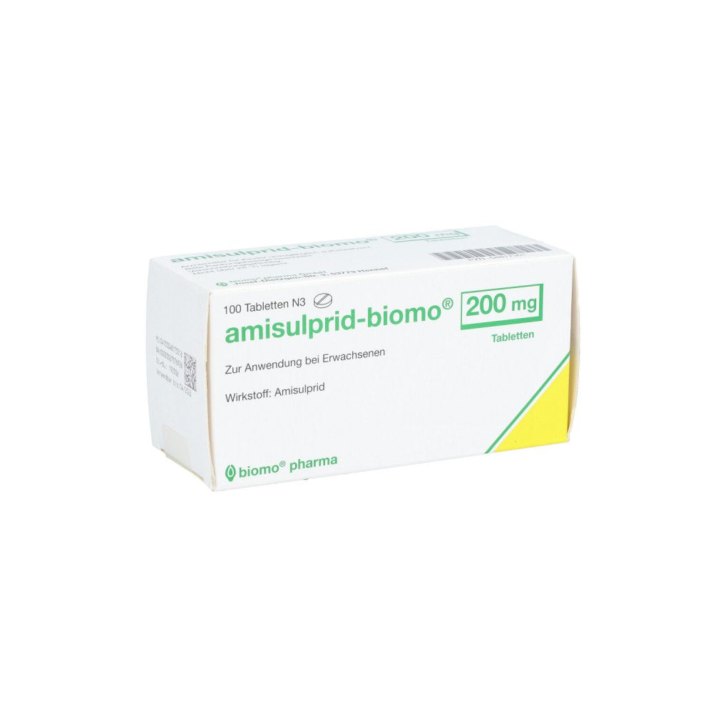 Das Produktfoto zeigt Amisulprid-Biomo 200 Mg Tabletten (100 stk) PZN 04817301