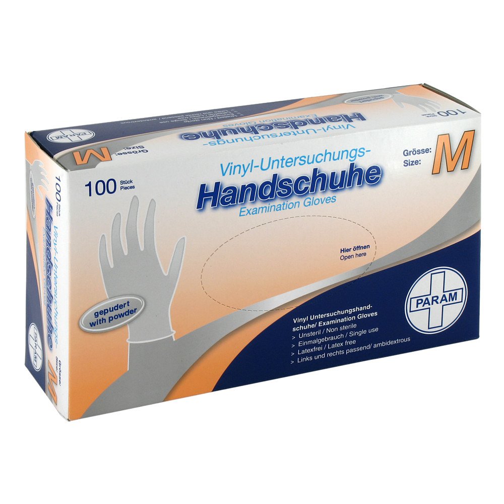 Handschuhe Einmal Vinyl Gepudert M (100 stk)