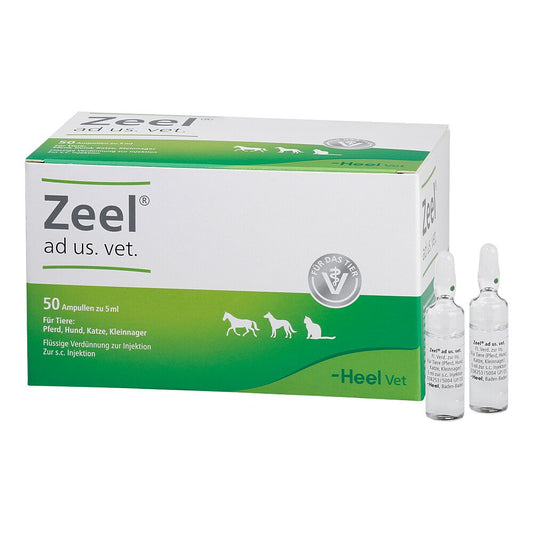 Das Produktfoto zeigt Zeel Ad Us.Vet.Ampullen (50X5 ml) PZN 04827015
