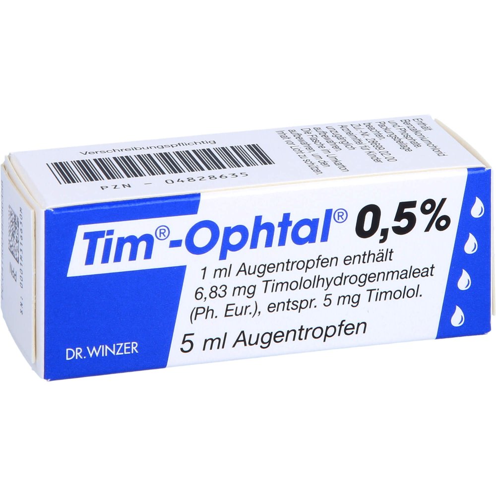 Das Produktfoto zeigt Tim Ophtal 0,5% Augentropfen (5 ml) PZN 04828635
