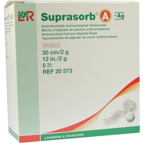 Suprasorb A+Ag Antimik.Cal.Alginat Tamp.30 Cm 2 G (5 stk)