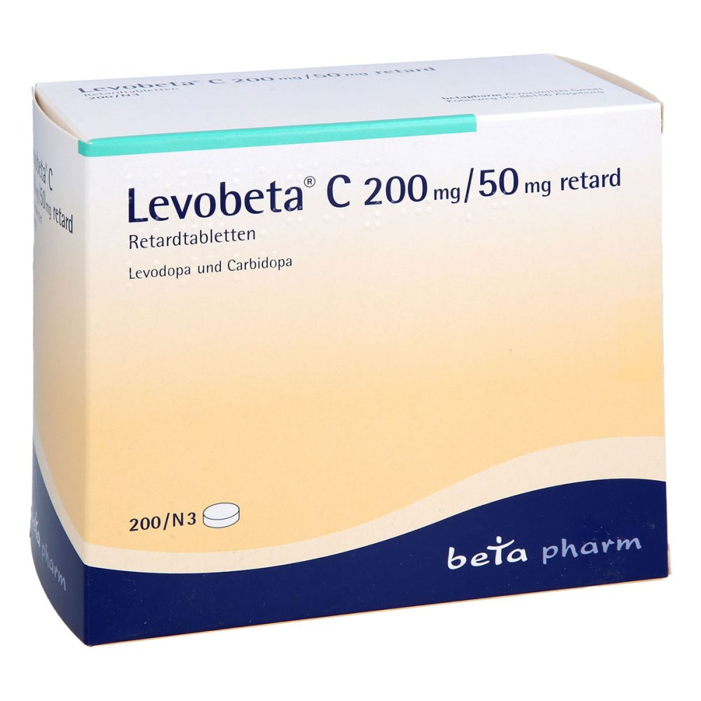 Das Produktfoto zeigt Levobeta C 200mg/50mg Retard Tabl. (200 stk) PZN 04832571