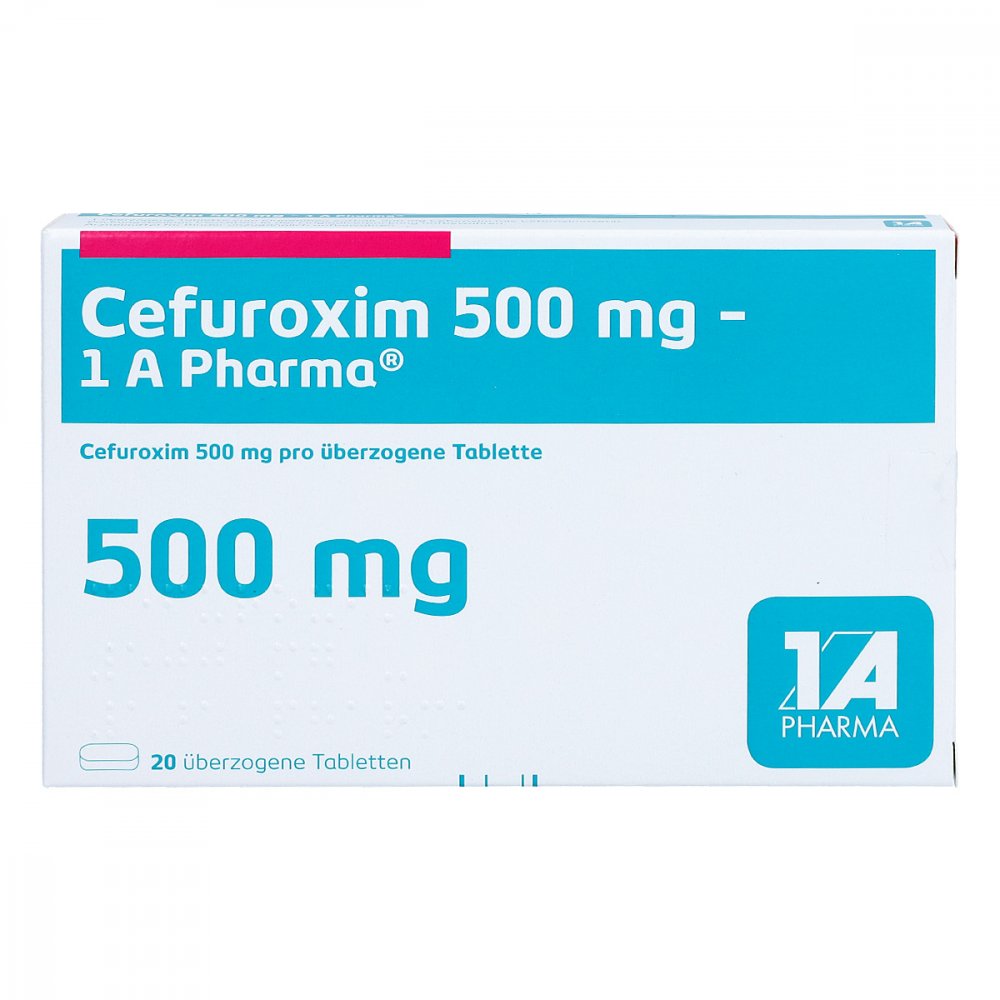 Cefuroxim 500 Mg-1a Pharma Überzogene Tabletten (20 stk)