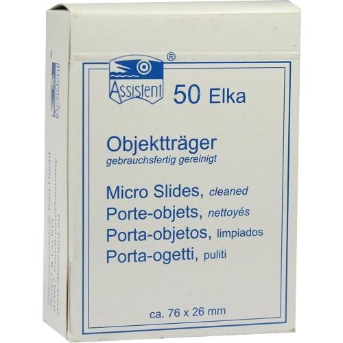 Das Produktfoto zeigt Objektträger 26x76 Geputzt (50 stk) PZN 04844545