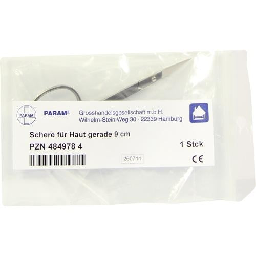 Das Produktfoto zeigt Schere Haut Gerade (1 stk) PZN 04849784
