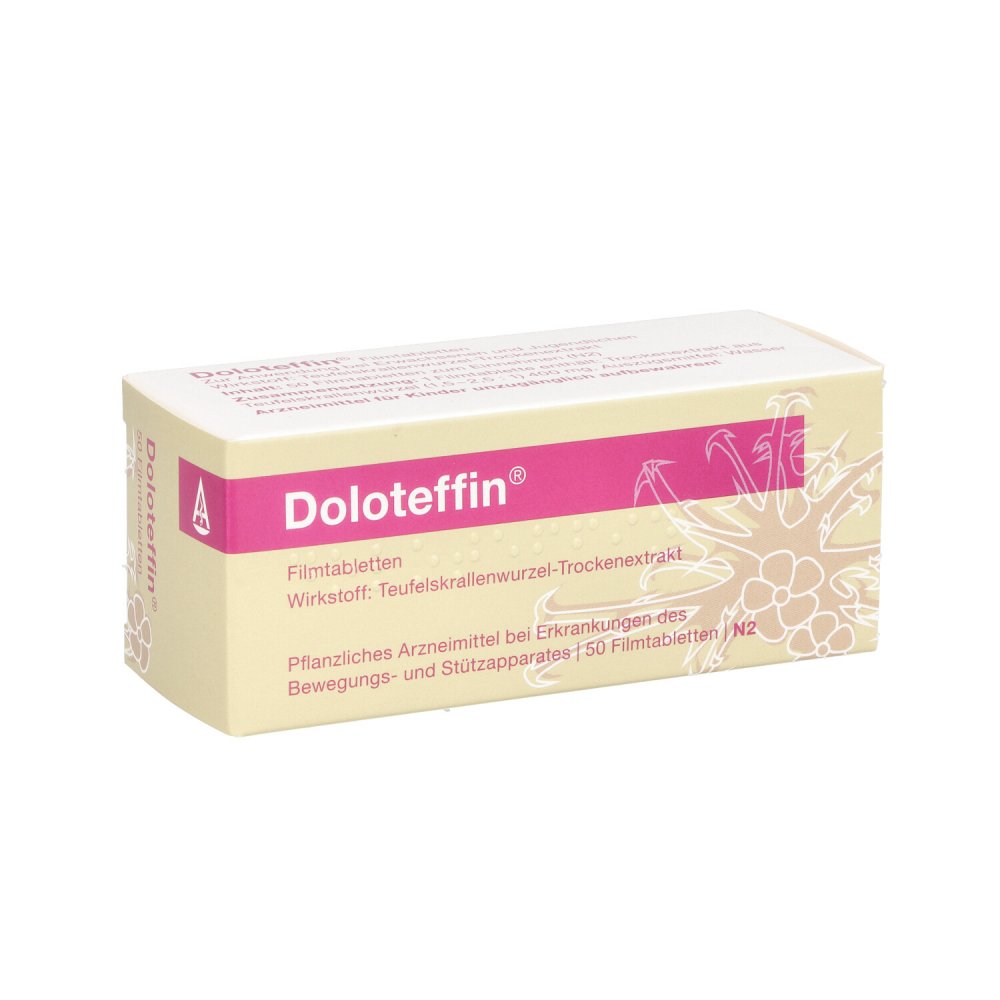 Das Produktfoto zeigt Doloteffin Filmtabletten (50 stk) PZN 04863086
