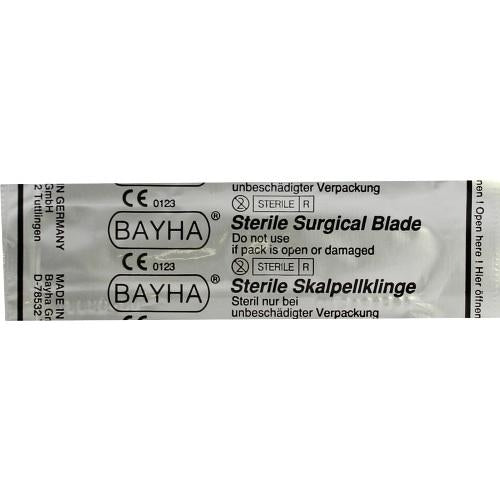Das Produktfoto zeigt Skalpellklingen Bayha Fig.11 Steril (12 stk) PZN 04863525