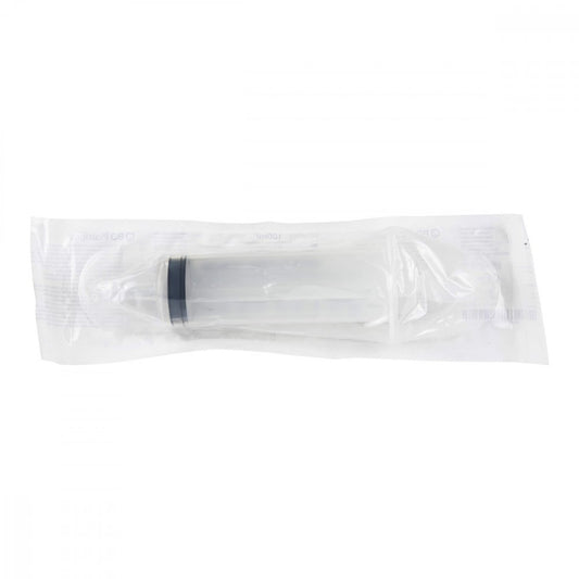 Das Produktfoto zeigt Spritze Blasen 100 Ml Plast.B-D (1 stk) PZN 04864625