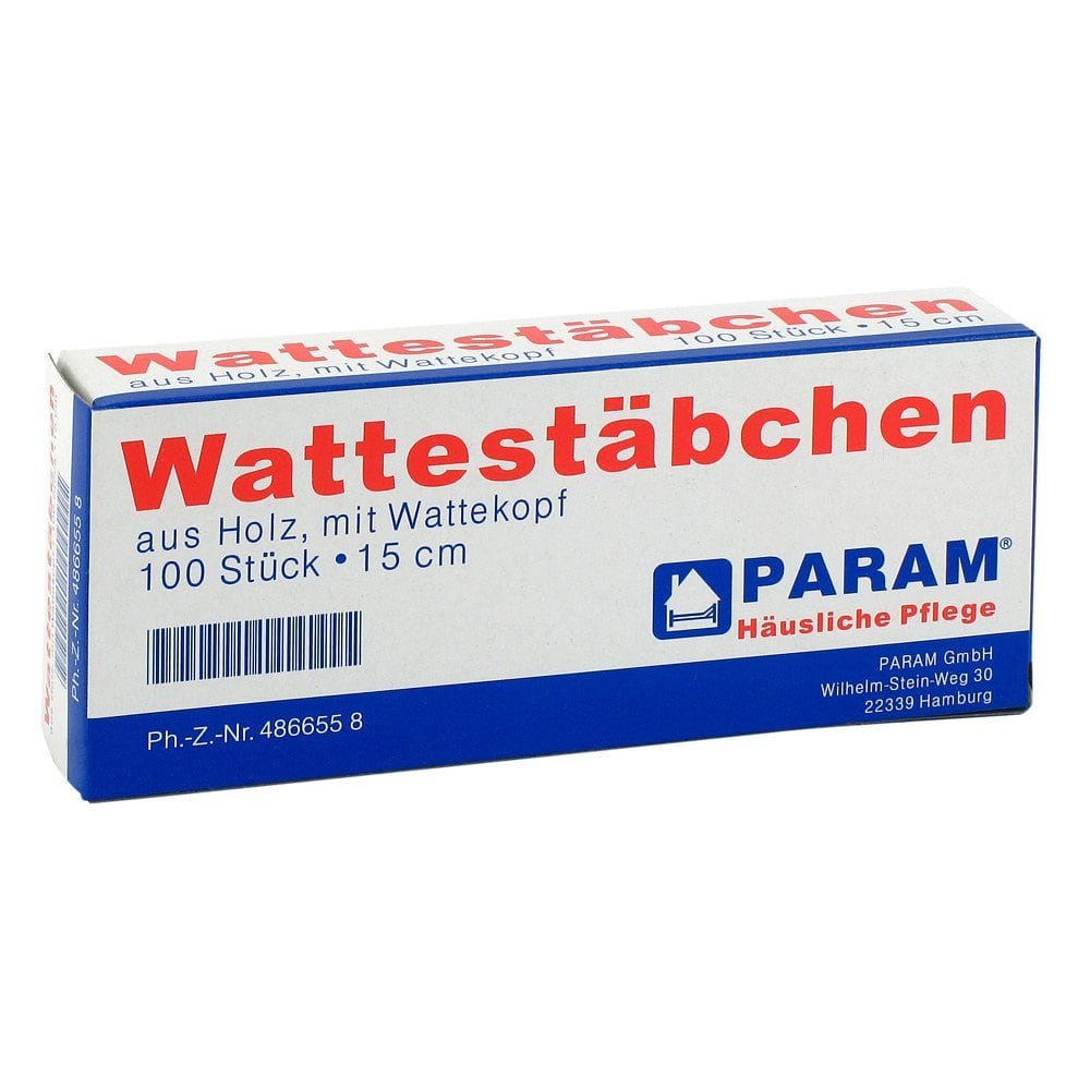 Das Produktfoto zeigt Wattestab M.Wattekopf 15 Cm (100 stk) PZN 04866558