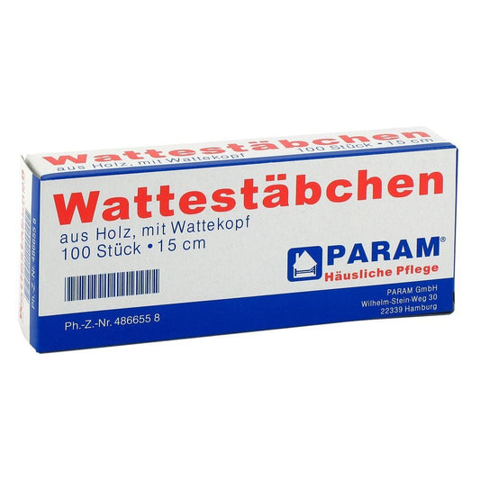 Das Produktfoto zeigt Wattestab M.Wattekopf 15 Cm (100 stk) PZN 04866558