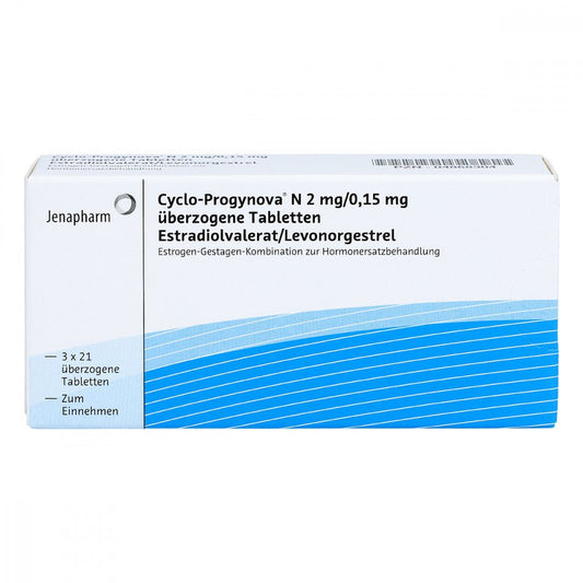 Cyclo Progynova N 2 Mg/0,15 Mg Überzogene Tab. (3X21 stk)