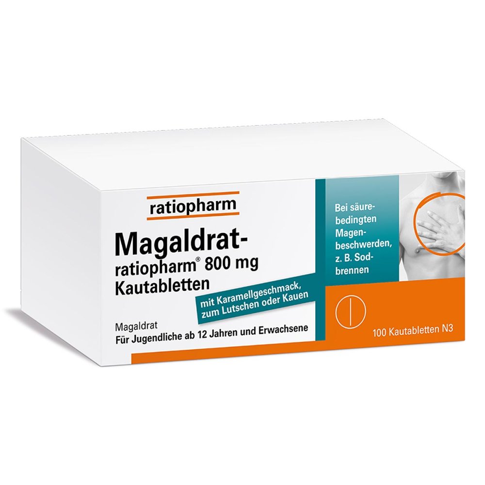Magaldrat-Ratiopharm 800 Mg Tabletten (100 stk)