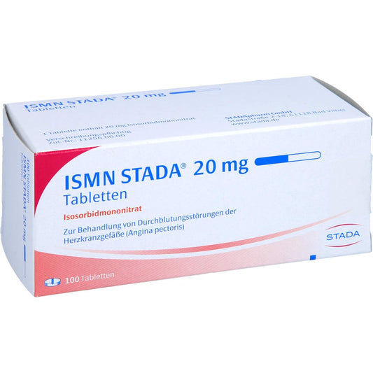 Das Produktfoto zeigt Ismn Stada 20 Mg Tabletten (100 stk) PZN 04874109