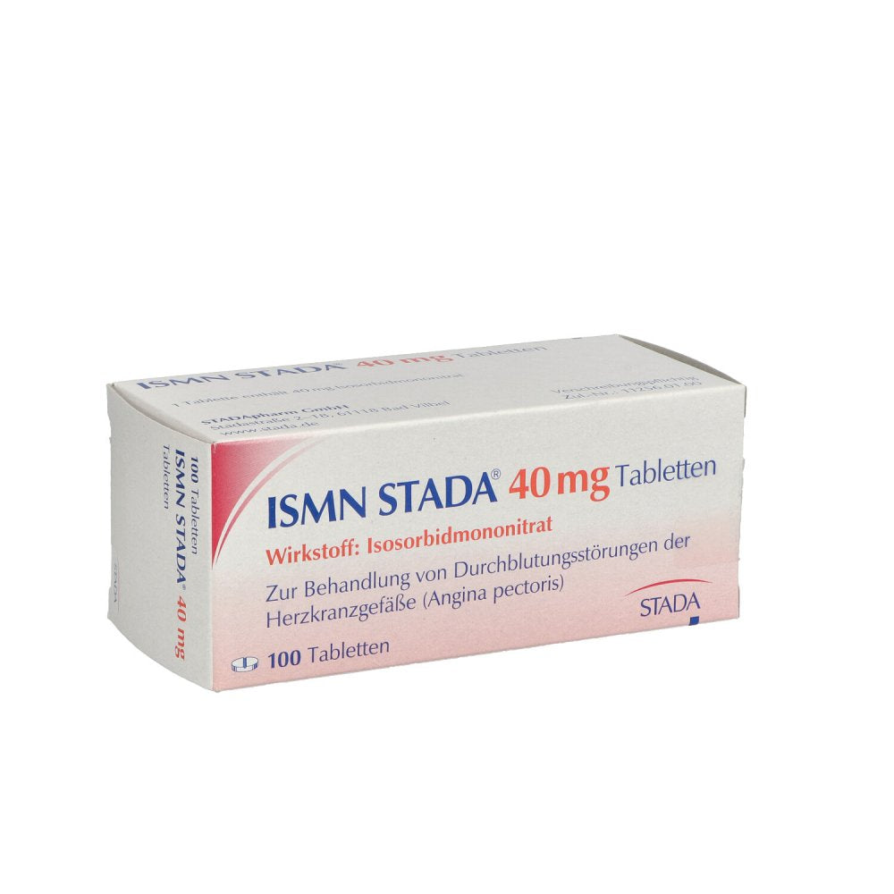 Das Produktfoto zeigt Ismn Stada 40 Mg Tabletten (100 stk) PZN 04874138
