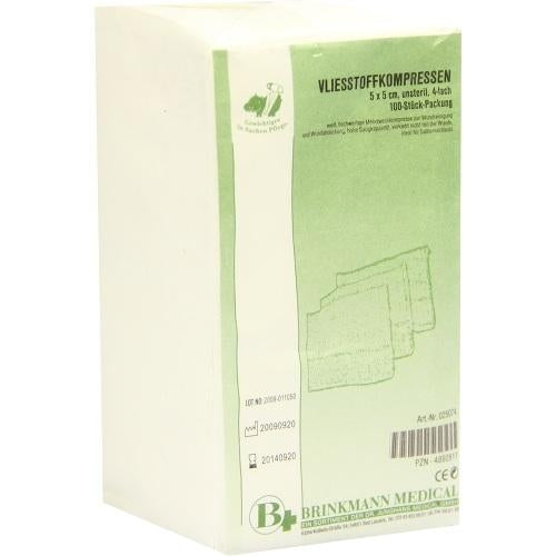 Vliesstoff-Kompressen Unsteril 5x5 Cm 4fach (100 stk)