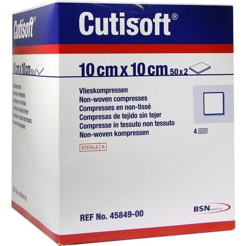 Cutisoft Vlieskompressen Steril 10x10 Cm (50X2 stk)