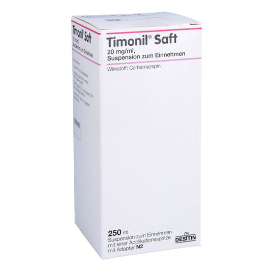 Das Produktfoto zeigt Timonil Saft 20 Mg/Ml Suspension Zum Einnehmen (250 ml) PZN 04897151