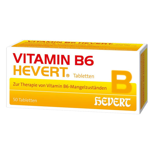 Das Produktfoto zeigt Vitamin B6 Hevert Tabletten (50 stk) PZN 04897731
