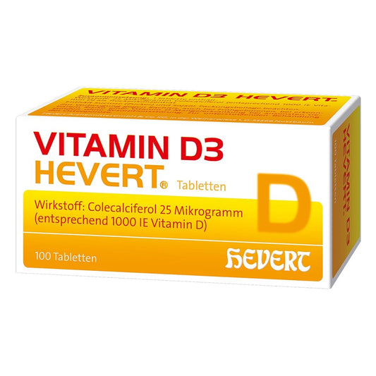 Das Produktfoto zeigt Vitamin D3 Hevert Tabletten (100 stk) PZN 04897760