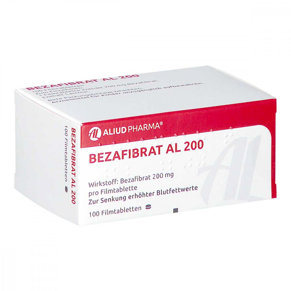 Bezafibrat Al 200 Filmtabletten (100 stk)