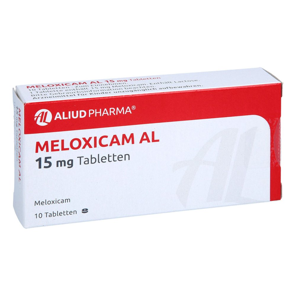 Das Produktfoto zeigt Meloxicam Al 15 Mg Tabletten (10 stk) PZN 04901674
