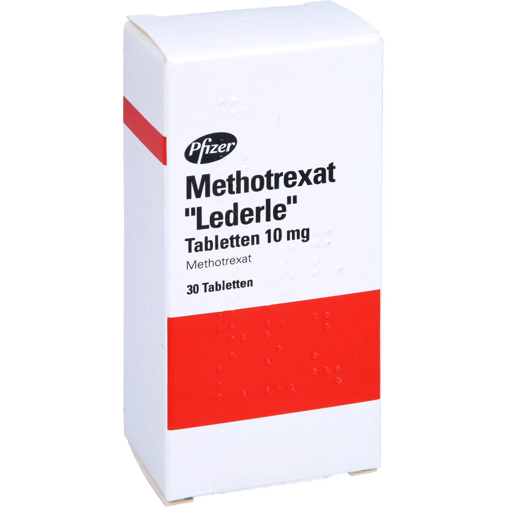 Das Produktfoto zeigt Methotrexat Lederle 10 Mg Tabletten (30 stk) PZN 04907932