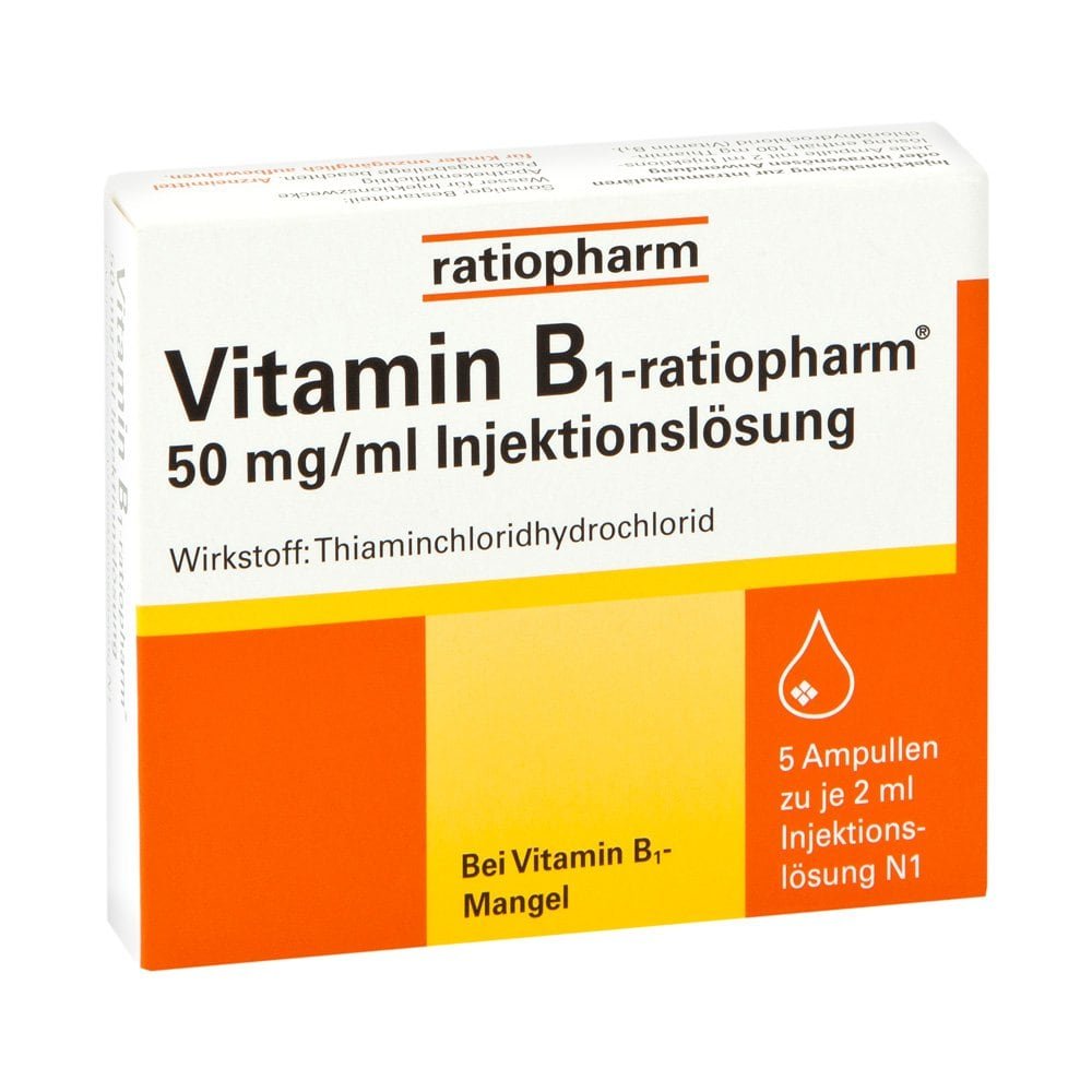Vitamin B1-Ratiopharm 50 Mg/Ml Inj.Lsg.Ampullen (5X2 ml)