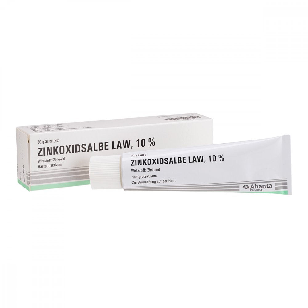 Das Produktfoto zeigt Zinkoxidsalbe Law 10% (50 g) PZN 04909173