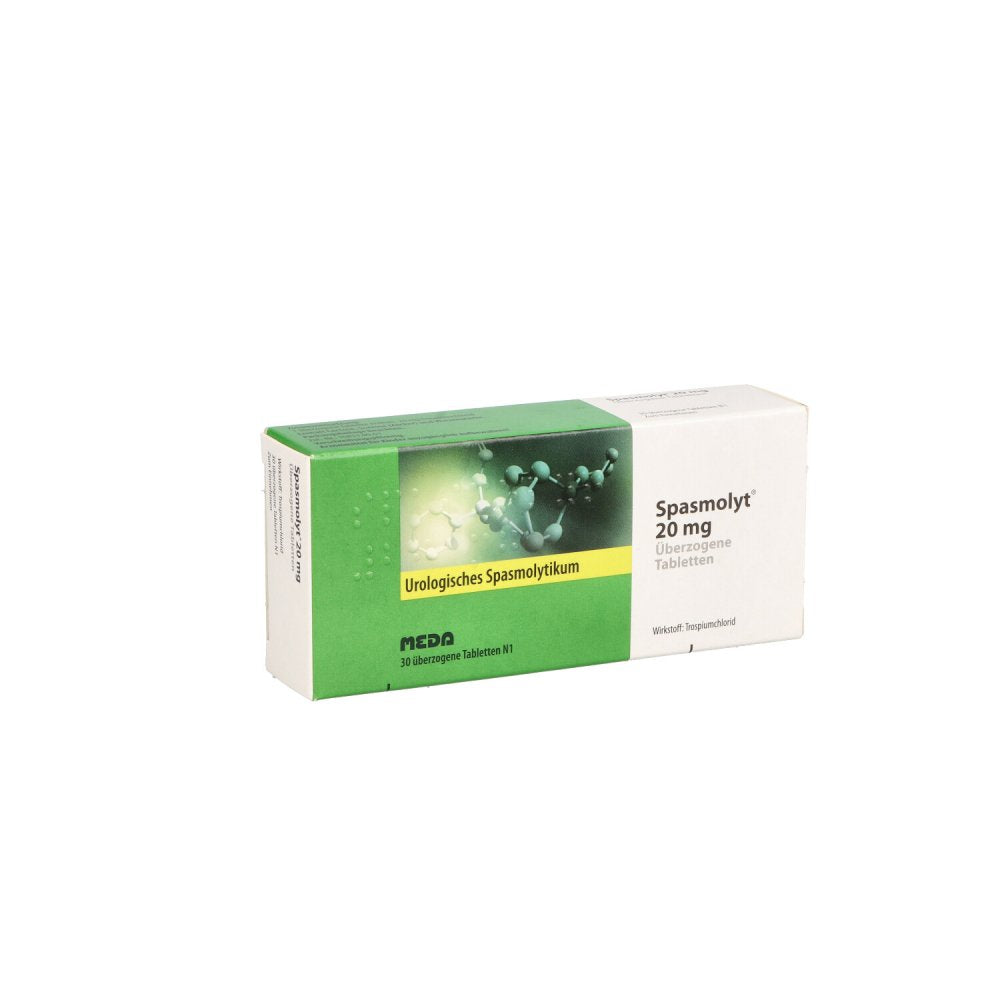 Das Produktfoto zeigt Spasmolyt 20 Mg Überzogene Tabletten (30 stk) PZN 04910029